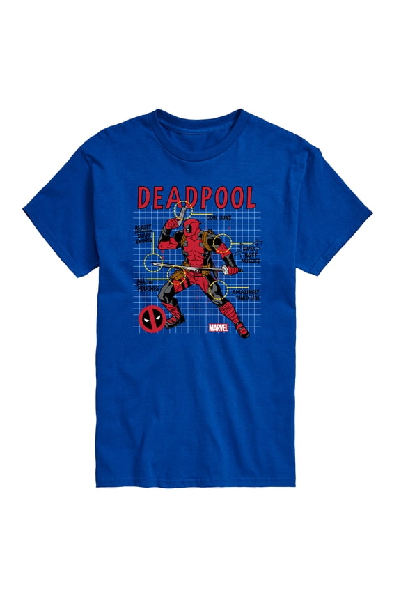 Deadpool - Blueprint - Men's Short Sleeve Graphic T-Shirt