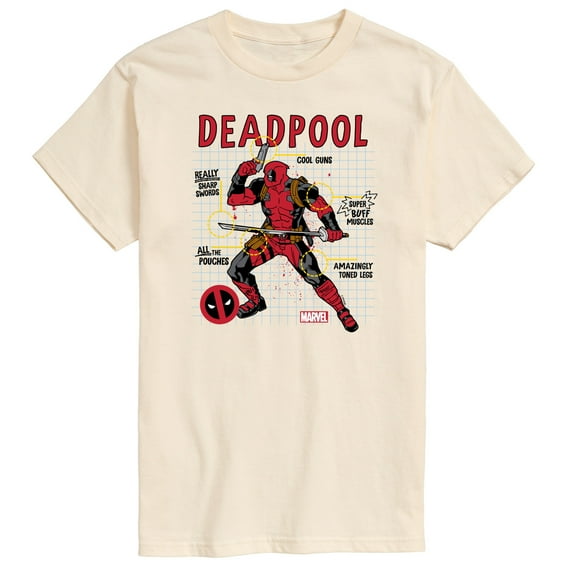 Marvel Deadpool - Blueprint - Men's Short Sleeve Graphic T-Shirt