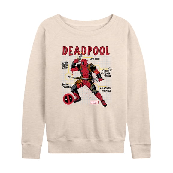 Marvel Deadpool - Blueprint - Women's French Terry Pullover Long Sleeve Shirt