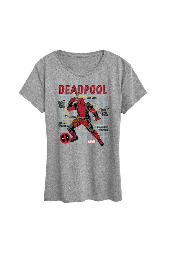 Deadpool - Blueprint - Women's Short Sleeve Graphic T-Shirt