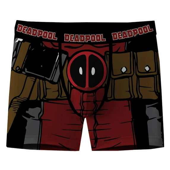 Marvel Deadpool Calzoncillos tipo bÛxer para Hombre, ropa Interior gr·fica para Hombre Adulto, Extra Grande (X-Large, Black)