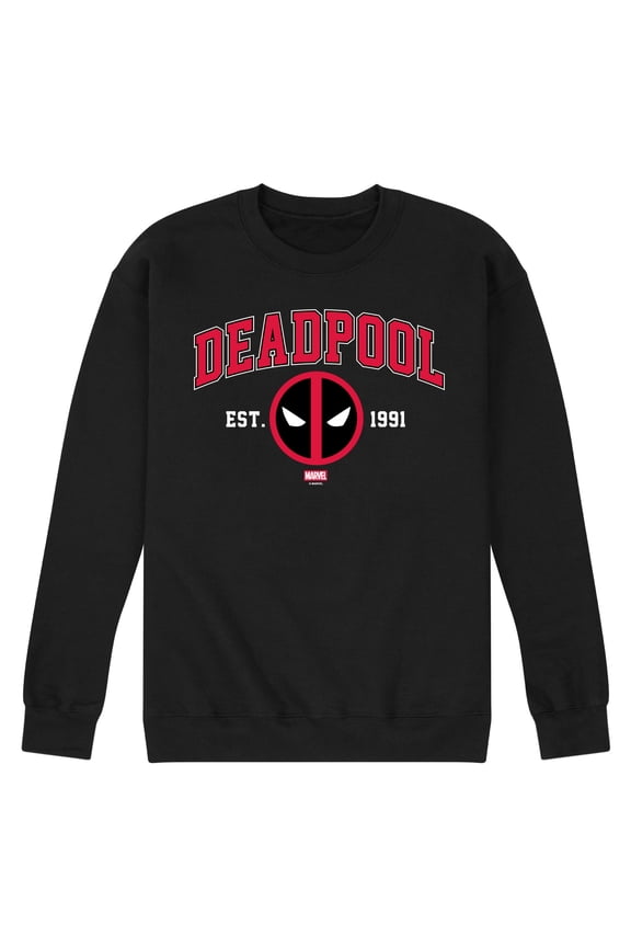 - Deadpool Collegiate - Men's Long Sleeve Crew Fleece Sweatshirt