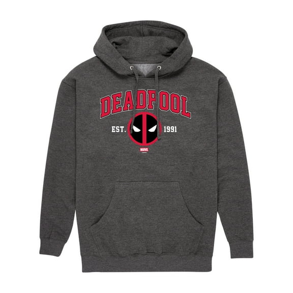 Marvel - Deadpool Collegiate - Men's Long Sleeve Fleece Pullover Hoodie