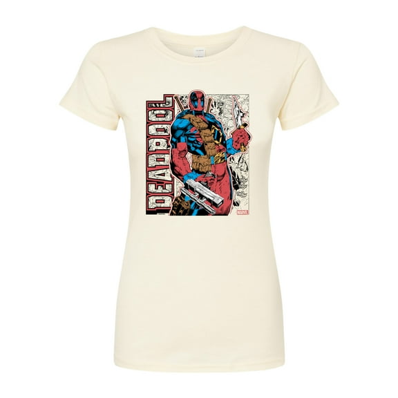 Marvel Deadpool - Comic Book Panel - Juniors Fitted Graphic T-Shirt