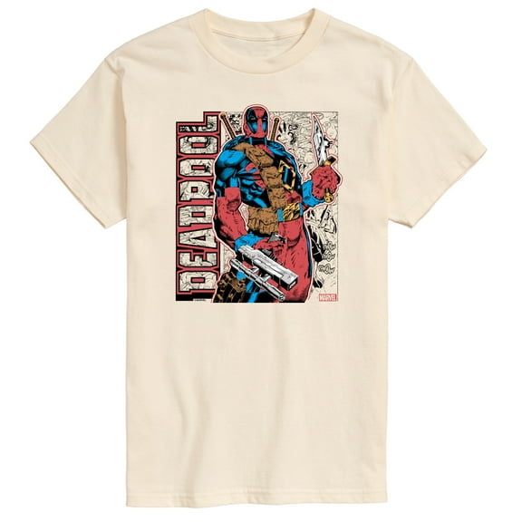 Marvel Deadpool - Comic Book Panel - Men's Short Sleeve Graphic T-Shirt