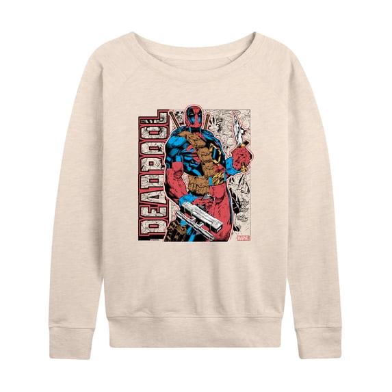 Marvel Deadpool - Comic Book Panel - Women's French Terry Pullover Sweatshirt
