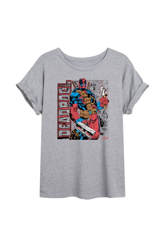 Deadpool - Comic Book Panel - Women's Oversized Graphic T-Shirt