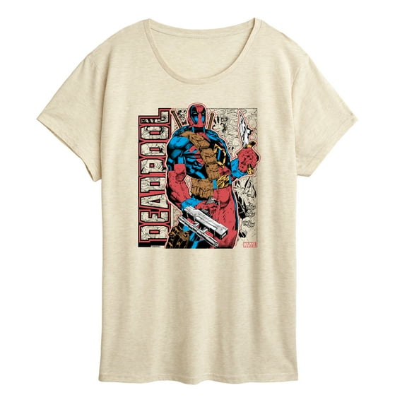 Marvel Deadpool - Comic Book Panel - Women's Short Sleeve Graphic T-Shirt