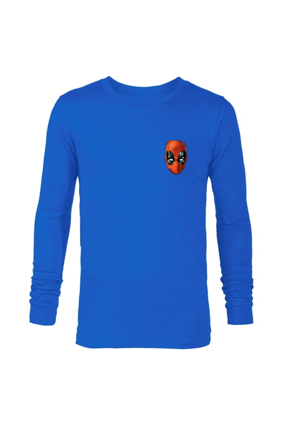 Deadpool Comic Despicable Deadpool Mask Corner Art - Long Sleeve T-Shirt for Men - Customized-Navy