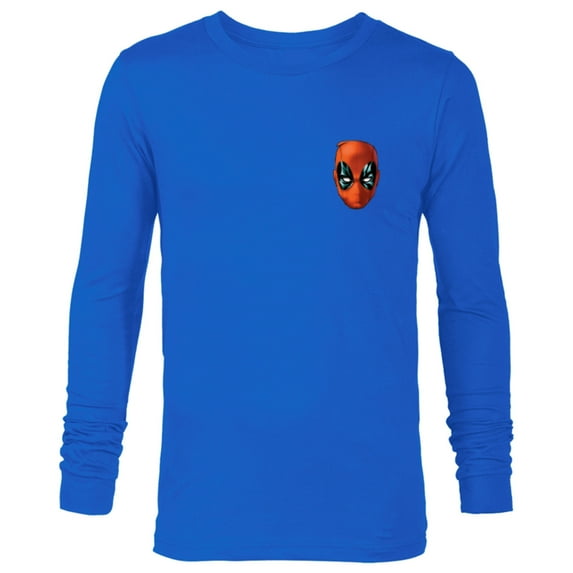 Marvel Deadpool Comic Despicable Deadpool Mask Corner Art - Long Sleeve T-Shirt for Men - Customized-Navy