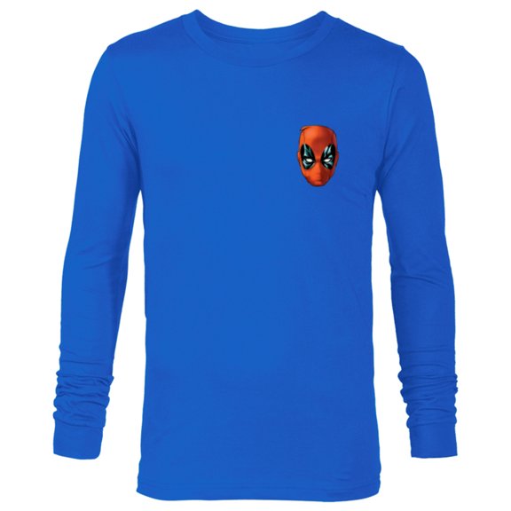 Marvel Deadpool Comic Despicable Deadpool Mask Corner Art - Long Sleeve T-Shirt for Men - Customized-Navy