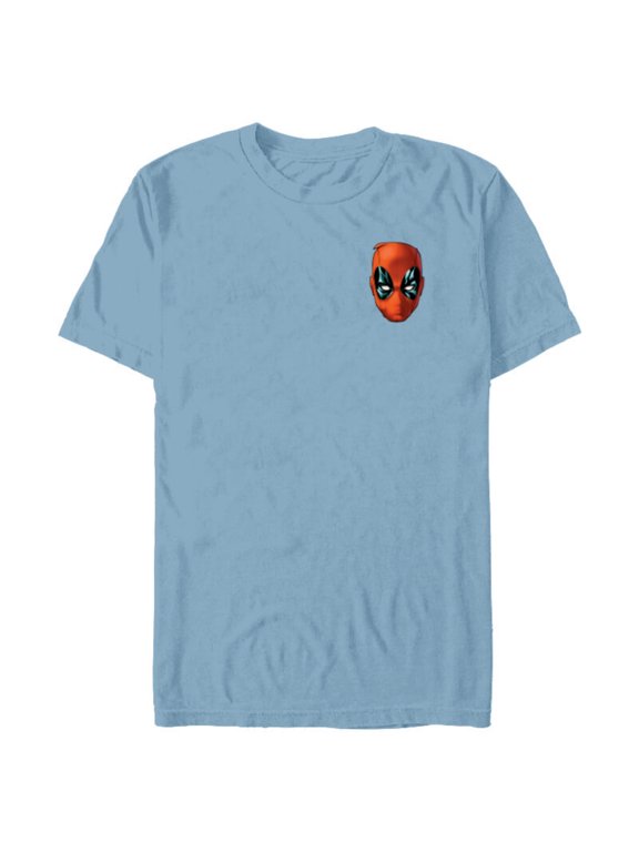 Deadpool Comic Despicable Deadpool Mask Corner Art - Short Sleeve Blended T-Shirt for Adults - Customized-Ocean Blue