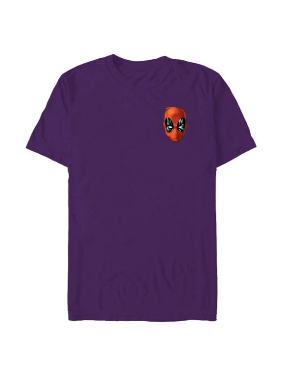 Deadpool Comic Despicable Deadpool Mask Corner Art - Short Sleeve Blended T-Shirt for Adults - Customized-Purple