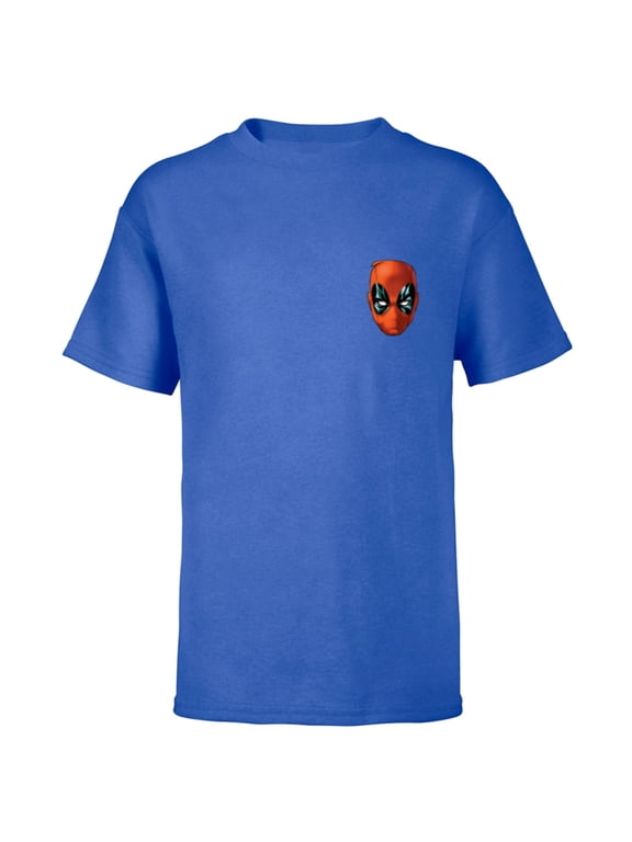 Deadpool Comic Despicable Deadpool Mask Corner Art - Short Sleeve T-Shirt for Kids - Customized-Royal