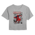 thumbnail image 1 of Marvel - Deadpool Comic - Juniors Cropped Short Sleeve Graphic T-Shirt, 1 of 4