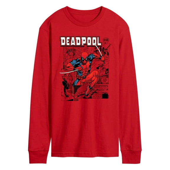 Marvel - Deadpool Comic - Men's Long Sleeve Graphic T-Shirt