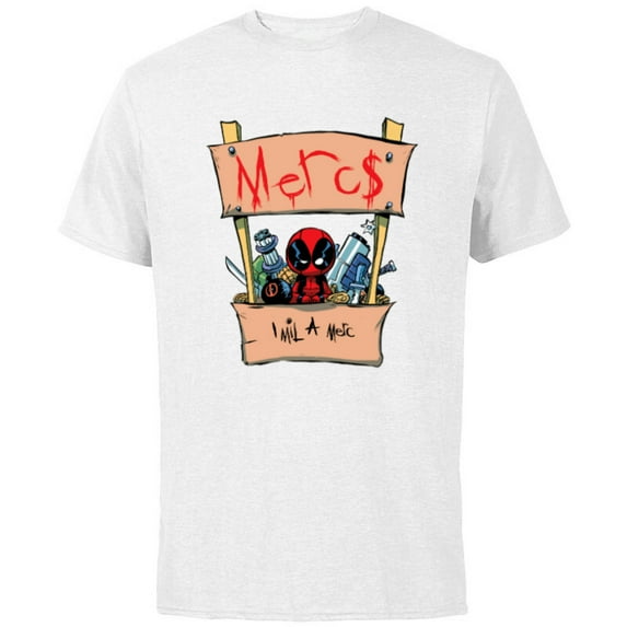 Marvel Deadpool Comic Mercs 1 Mil Booth Cute Style - Short Sleeve Cotton T-Shirt for Adults - Customized-White