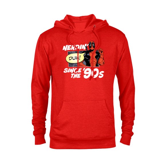 Marvel Deadpool Comic Nerdin' Since the 90s - Pullover Hoodie for Adults - Customized-Red Heather