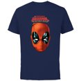thumbnail image 1 of Marvel Deadpool Comic The Despicable Deadpool Face & Logo - Short Sleeve Cotton T-Shirt for Adults - Customized-Navy, 1 of 5