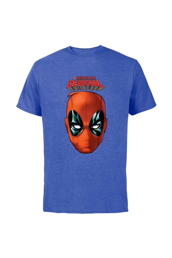 Deadpool Comic The Despicable Deadpool Face & Logo - Short Sleeve Cotton T-Shirt for Adults - Customized-Royal Heather