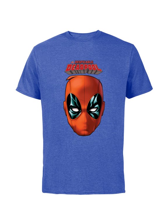 Deadpool Comic The Despicable Deadpool Face & Logo - Short Sleeve Cotton T-Shirt for Adults - Customized-Royal Heather