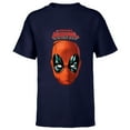 thumbnail image 1 of Marvel Deadpool Comic The Despicable Deadpool Face & Logo - Short Sleeve T-Shirt for Kids - Customized-Navy, 1 of 5