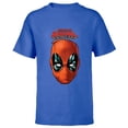 thumbnail image 1 of Marvel Deadpool Comic The Despicable Deadpool Face & Logo - Short Sleeve T-Shirt for Kids - Customized-Royal, 1 of 5
