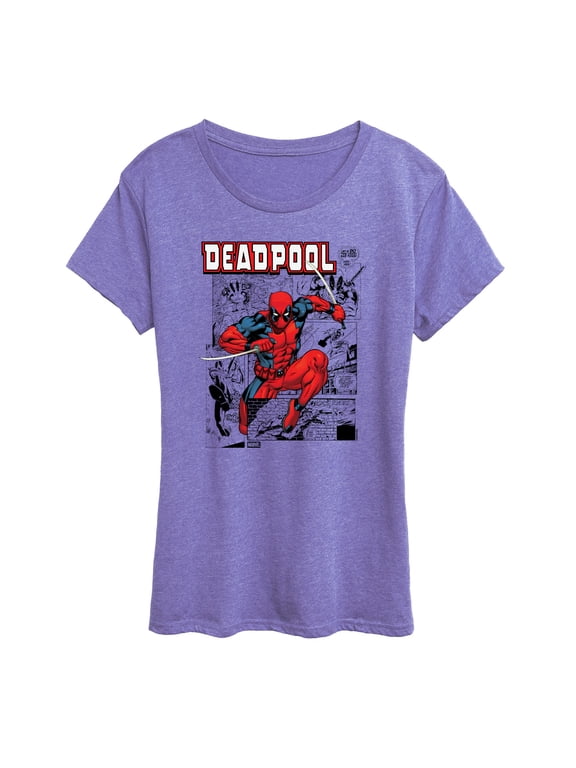 - Deadpool Comic Women's Short Sleeve Graphic T-Shirt