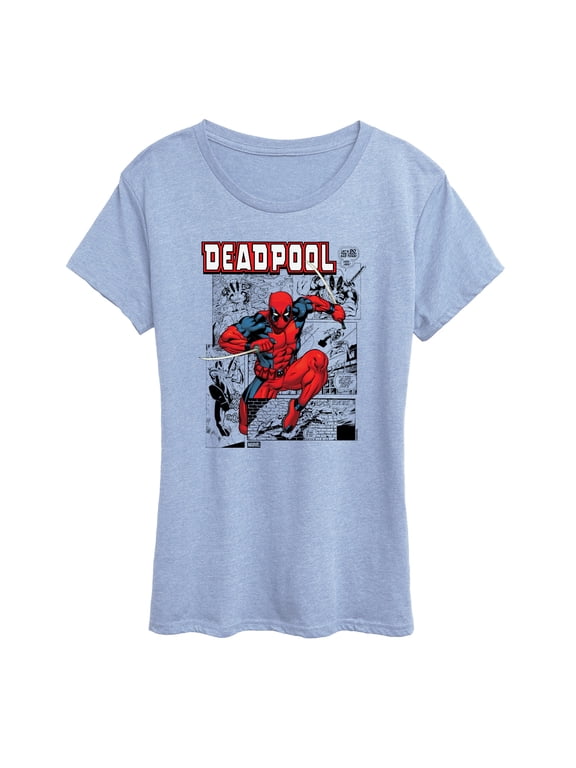 - Deadpool Comic Women's Short Sleeve Graphic T-Shirt