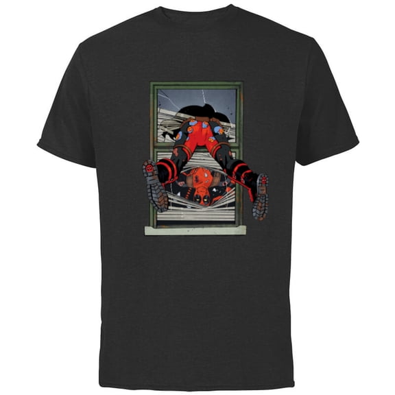 Marvel Deadpool Comic X-Men Undies Window Smash - Short Sleeve Cotton T-Shirt for Adults - Customized-Black