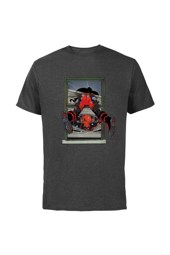Deadpool Comic X-Men Undies Window Smash - Short Sleeve Cotton T-Shirt for Adults - Customized-Charcoal