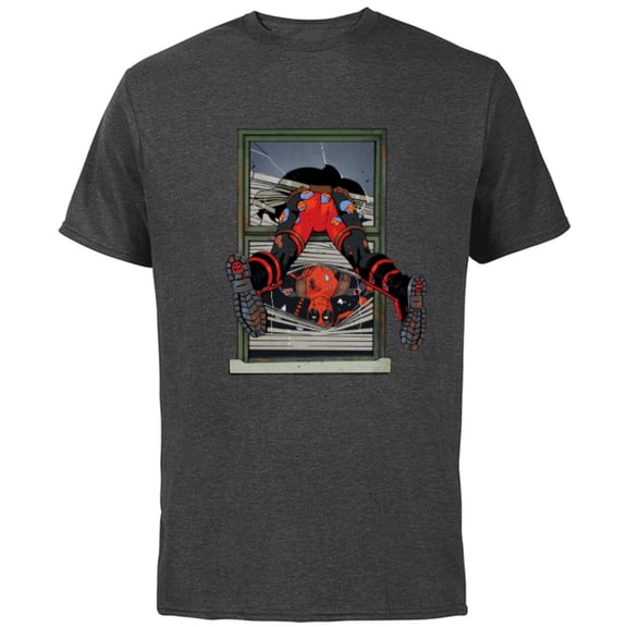 Marvel Deadpool Comic X-Men Undies Window Smash - Short Sleeve Cotton T-Shirt for Adults - Customized-Charcoal
