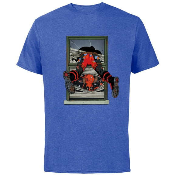 Marvel Deadpool Comic X-Men Undies Window Smash - Short Sleeve Cotton T-Shirt for Adults - Customized-Royal Heather