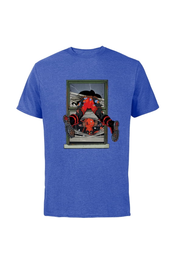 Deadpool Comic X-Men Undies Window Smash - Short Sleeve Cotton T-Shirt for Adults - Customized-Royal Heather