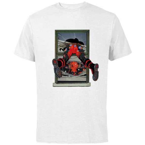 Marvel Deadpool Comic X-Men Undies Window Smash - Short Sleeve Cotton T-Shirt for Adults - Customized-White