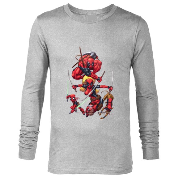 Marvel Deadpool Corps Lady Deadpool Kidpool Headpool Dogpool - Long Sleeve T-Shirt for Men - Customized-Athletic Heather