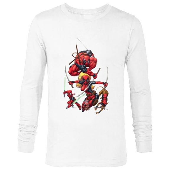 Marvel Deadpool Corps Lady Deadpool Kidpool Headpool Dogpool - Long Sleeve T-Shirt for Men - Customized-White