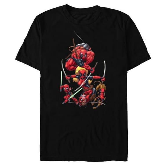 Marvel Deadpool Corps Lady Deadpool Kidpool Headpool Dogpool - Short Sleeve Blended T-Shirt for Adults - Customized-Black