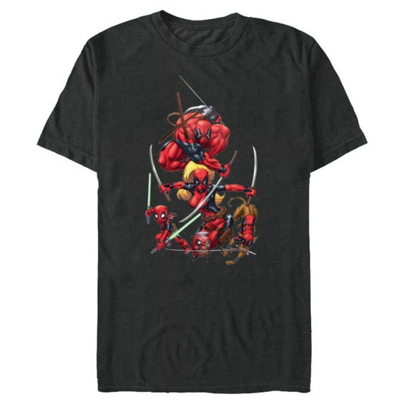 Marvel Deadpool Corps Lady Deadpool Kidpool Headpool Dogpool - Short Sleeve Blended T-Shirt for Adults - Customized-Dark Heather