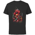 thumbnail image 1 of Marvel Deadpool Corps Lady Deadpool Kidpool Headpool Dogpool - Short Sleeve Cotton T-Shirt for Adults - Customized-Black, 1 of 5