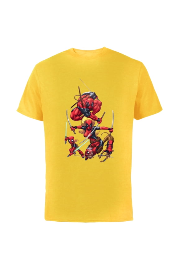 Deadpool Corps Lady Deadpool Kidpool Headpool Dogpool - Short Sleeve Cotton T-Shirt for Adults - Customized-Yellow