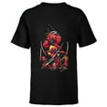 thumbnail image 1 of Marvel Deadpool Corps Lady Deadpool Kidpool Headpool Dogpool - Short Sleeve T-Shirt for Kids - Customized-Black, 1 of 5