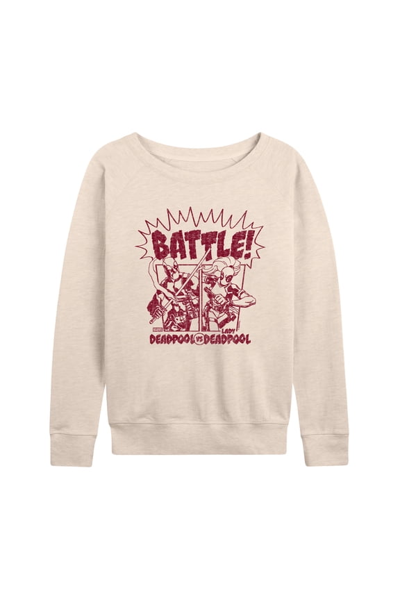 Deadpool - Deadpool Vs Lady Deadpool - Women's French Terry Pullover Sweatshirt