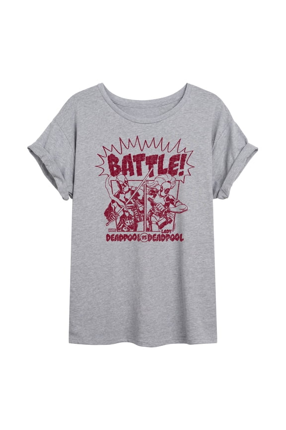 Deadpool - Deadpool Vs Lady Deadpool - Women's Oversized Graphic T-Shirt