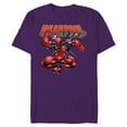 thumbnail image 1 of Marvel Deadpool Drawing Sword Action Pose Comic Cover Art - Short Sleeve Blended T-Shirt for Adults - Customized-Purple, 1 of 5