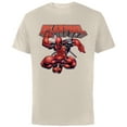 thumbnail image 1 of Marvel Deadpool Drawing Sword Action Pose Comic Cover Art - Short Sleeve Cotton T-Shirt for Adults - Customized-Natural, 1 of 5