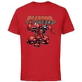 thumbnail image 1 of Marvel Deadpool Drawing Sword Action Pose Comic Cover Art - Short Sleeve Cotton T-Shirt for Adults - Customized-Red, 1 of 5