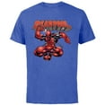 thumbnail image 1 of Marvel Deadpool Drawing Sword Action Pose Comic Cover Art - Short Sleeve Cotton T-Shirt for Adults - Customized-Royal Heather, 1 of 5