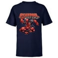 thumbnail image 1 of Marvel Deadpool Drawing Sword Action Pose Comic Cover Art - Short Sleeve T-Shirt for Kids - Customized-Navy, 1 of 5