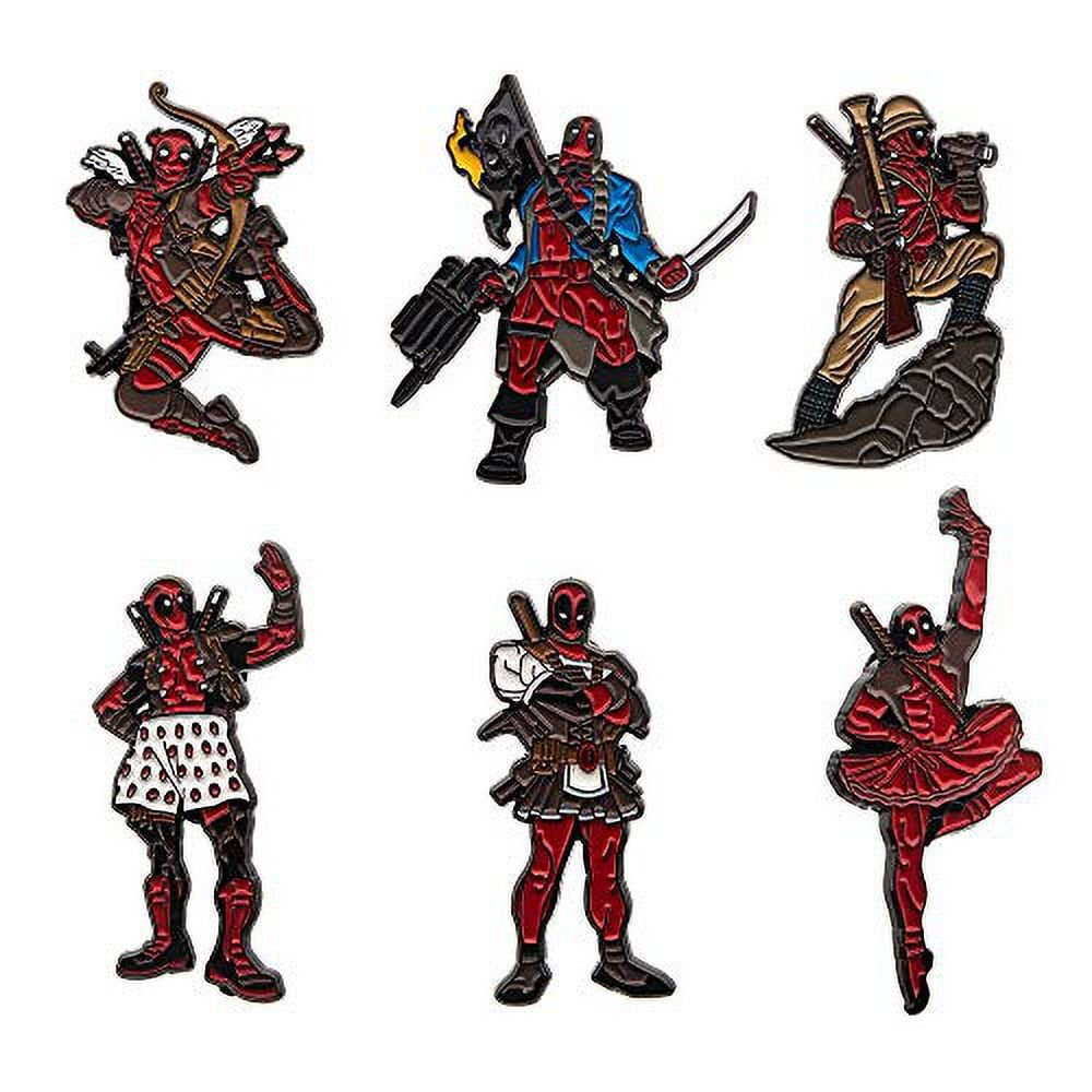 Marvel Deadpool Enamel Pin Set 6-Piece Collectible Lapel Pins - Walmart.com